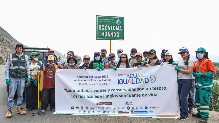 Jornada de limpieza en Bocatoma Huando, como parte de las actividades de la Semana del Agua 2026💙