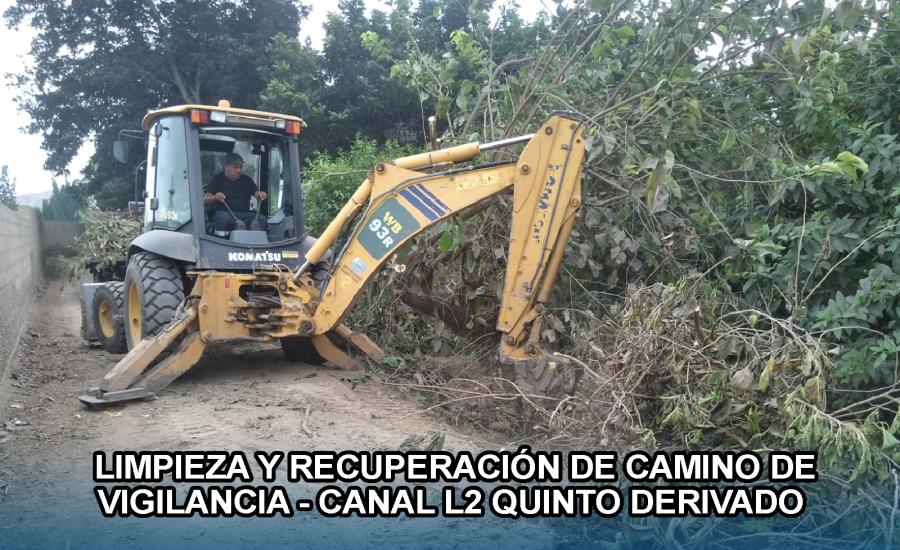 Limpieza de canal y recuperación de camino de vigilancia
