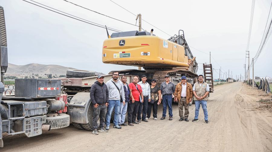 Maquinaria pesada llega a Huaral, para trabajos en el Río Chancay - Huaral